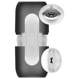 Jamyjob Turbo Dual-Entry intimna mašina - Teksturirani rukav, TPE/ABS