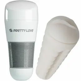 Pretty Love Kitty White Intimate Device Soft Texture Silicone 21 cm