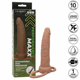 CalExotics Performance Maxx Dual Action Silikonski Sistem Smeđa 14cm