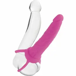 CalExotics Dual Penetrator Ružičasti Silikonski Sistem Podrške 14 cm