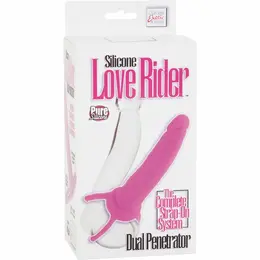 CalExotics Dual Penetrator Ružičasti Silikonski Sistem Podrške 14 cm