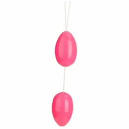 Baile Twins Balls Pink - Duple Intimne Perle sa Najlonskim Koncem, ABS, Srednje