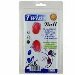 Baile Twins Balls Pink - Duple Intimne Perle sa Najlonskim Koncem, ABS, Srednje