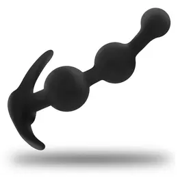 OHMAMA Curved Silicone Plug with Handle 13 cm Hypoallergenic Black