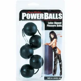 CalExotics Power Balls Crni - Silikonski Trening Za Karlično Dno, 5 Kuglica