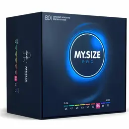 MY.SIZE PRO 64 mm - Large Size Intimate Covers 80-Pack, Ultra-Thin, Vegan