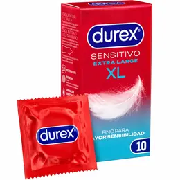 Durex Sensitivo XL 10-Pakovanje - Velika Veličina, Ultra-Tanki Lateks Sistem