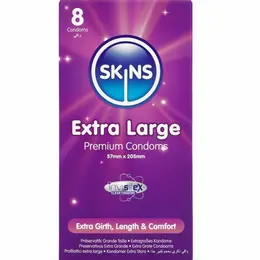 SKINS Extra Large kondomi 12-Pack | Poboljšana udobnost 57 mm x 205 mm
