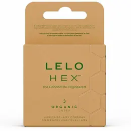 LELO HEX Organic lateks zaštita, 3-Pack, heksagonalna struktura, eko-prijateljska