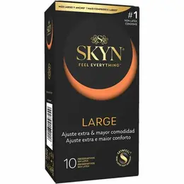 SKYN Large XL kondomi 10-Pack – Bez lateksa, ekstra udobnost, 56 mm