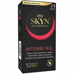 SKYN Intense Feel poliizopren teksturirani kondomi 10-Pack valoviti dizajn