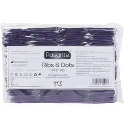 Pasante Intensity Multi-Textured Condoms 144-Pack | Ribbed & Dotted Design