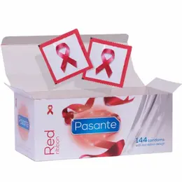 Pasante Red Ribbon 144-Pack – Prirodno prijanjanje, veganski, CE sertifikovani kondomi