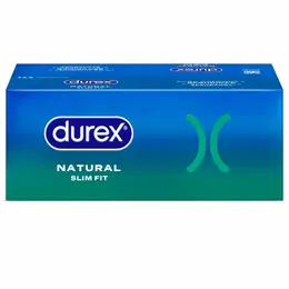 Durex Natural Slim Fit 52 mm kondomi 144-Pack – Lateks, podmazani
