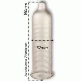 Pasante Cooling Sensation Rebrasti Kondomi 144-pakovanje - Hladni Lubrikant, 52mm