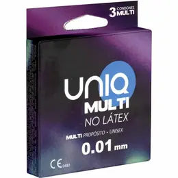 Uniq MULTI AT-10 Ultra-Tanki Nelateks Transparentni Kondomi 3-Pakovanje