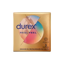 Durex RealFeel Kondomi bez lateksa za intimnu zaštitu 3 kom 56 mm