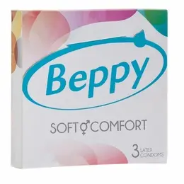 Beppy Soft & Comfort Lateks Kondomi 3 komada, velika veličina, bez mirisa