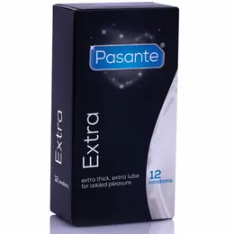 Pasante Extra Extra Debeli Kondomi 12-Pack, Povećana Sigurnost, Prirodna Boja