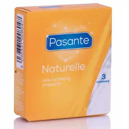 Pasante Naturelle 3-Pack Anatomski Oblikovana Lateks Zaštita, 54 mm
