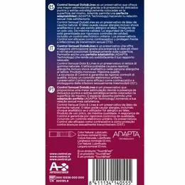 Control Sensual Dots & Lines Lateks Kondomi 12-Pack, Teksturirana Površina, 54mm