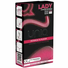 Uniq Lady AT-10 Nelateksna Ženska Zaštita sa Čipkanom Podvezicom 3-Pack