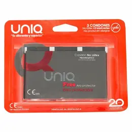 Uniq Free AT-10 Nelateksni Zaštitni Kondomi sa Prstenom 3kom Regular Providni