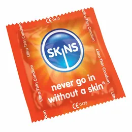 Skins Ultra Thin Intimate Protection Condoms 500-Pack, Transparent, 52mm