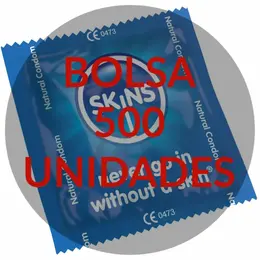 Skins Natural Premium Latex Condoms 500-Pack, Extra Lubricated, Vanilla Scent