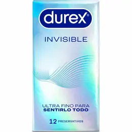 Durex Invisible Extra Thin 12 kom - Ultra-Fini, Regular Veličina, Silikonski Podmazani