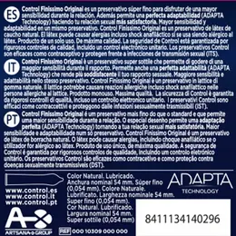 Control Finissimo Ultra-Tanki Ergonomski Lateks Kondomi 3 komada 54mm