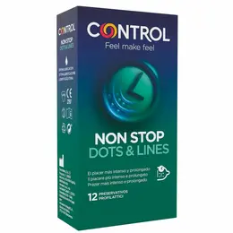 Control Nonstop Dots & Lines Lateks Kondomi 12 komada Anatomski Kroj 53mm