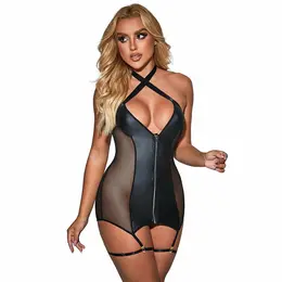 Subblime 954444 Mrežasta Haljina Crna Veštačka Koža S/M - Elegantan Dizajn Veša