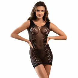 Subblime 952167 Kratka elastična mrežasta haljina crna One Size