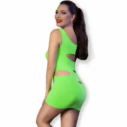 Chilirose CR 4621 Zelena Bešavna Mini Haljina S/M - Svestran i Moderan Dizajn