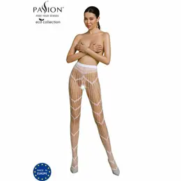 PASSION Eco Collection S006 Bodystocking Beli - Održiv Dizajn, One Size