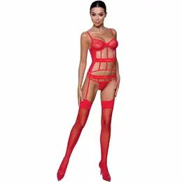 Passion Kyouka Red Corset Set S/M - Adjustable Straps & Sheer Design