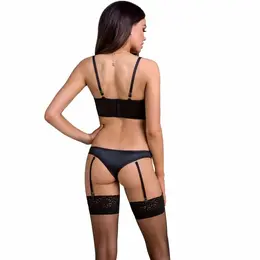 Casmir Lara Dvodelni Veš Set L/XL Crni Podesive Naramenice