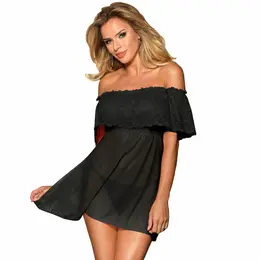 Subblime Kratka Haljina sa Tanga Gaćicama Crna S/M - Elegantan Lingerie Set