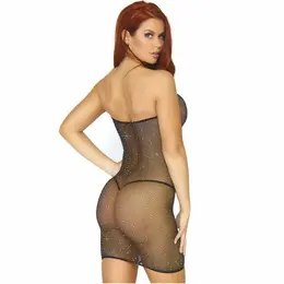 Leg Avenue Kristalizovana Ribarska Multi Haljina Crna One Size - Svestran Dizajn