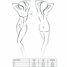 Passion Leila Lace Teddy Black L/XL - Elegant One-Piece Lingerie