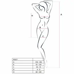 Passion BS027 Bodistocking Bela Mrežasta Haljina, Jedna Veličina, Elegantan Dizajn