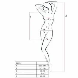 Passion BS025 Crni Bodistocking Dizajn Haljine, Dugi Rukavi, Jedna Veličina