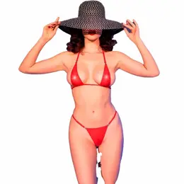 Chilirose CR 4840 Mikro Bikini Crvena S/M - Svetlucavi Til i Nakit Akcenti