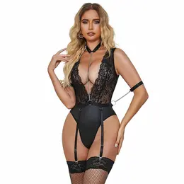 Subblime 954390 Elegantno telo sa podvezicama crno L/XL