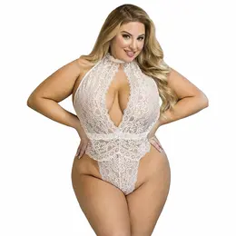 Subblime 953867 Čipkano telo belo L/XL - Elegantan poluprovidni dizajn