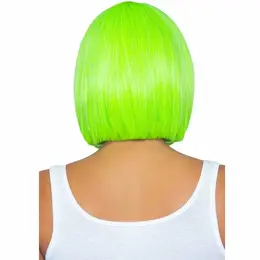 Leg Avenue Fluorescentna kratka bob perika neon zelena - Visoka vidljivost