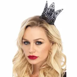 Leg Avenue Mini Metal Filigree Crown Black - Elegant Decorative Accessory