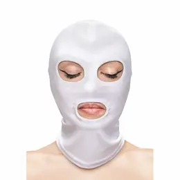 NS Novelties Fetish & Fashion Nylon Hood White - Eye & Mouth Openings