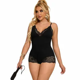 Subblime Crni Cvetni Čipkani Tedini S/M – Elegantno Podesivo Donje Rublje